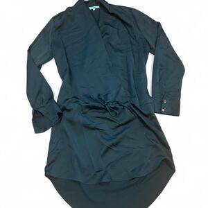 Emerald green satin deep x